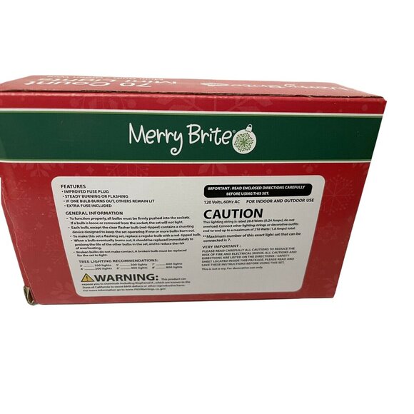 Merry Brite 70 Count Mini Lights Multi Bulb Green Wire Indoor  Outdoor Use 3 BX - Picture 4 of 4